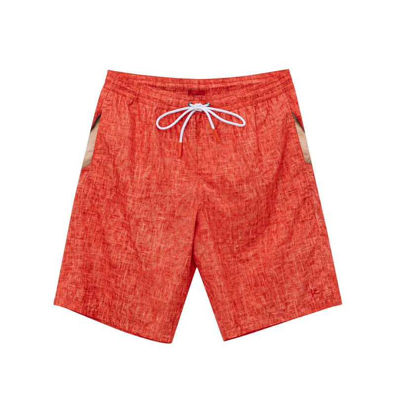 Isaia Red Polyester Swim Shorts
