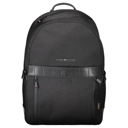 Tommy Hilfiger Black Nylon Men Backpack - ClickThatClicks 