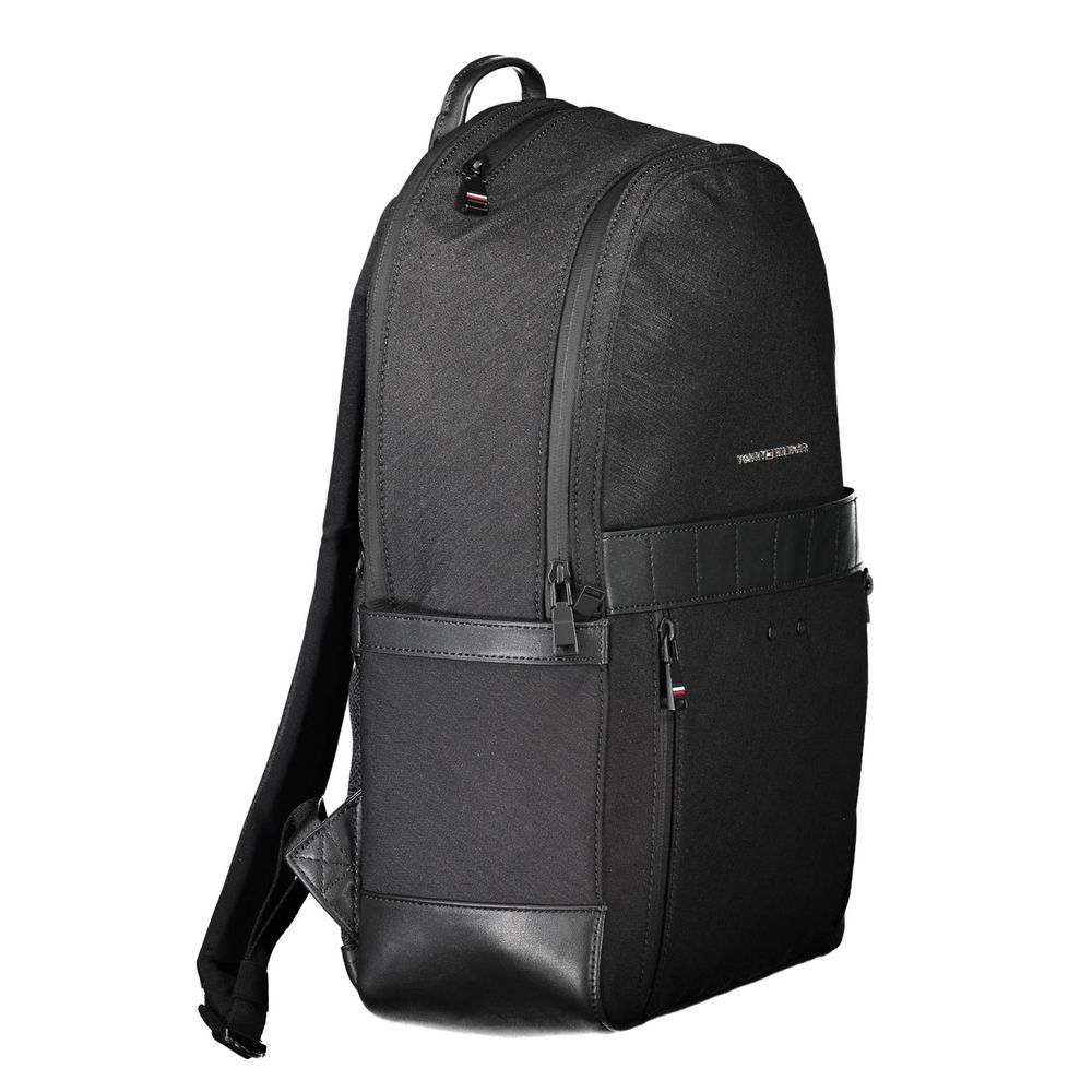 Tommy Hilfiger Black Nylon Men Backpack - ClickThatClicks 