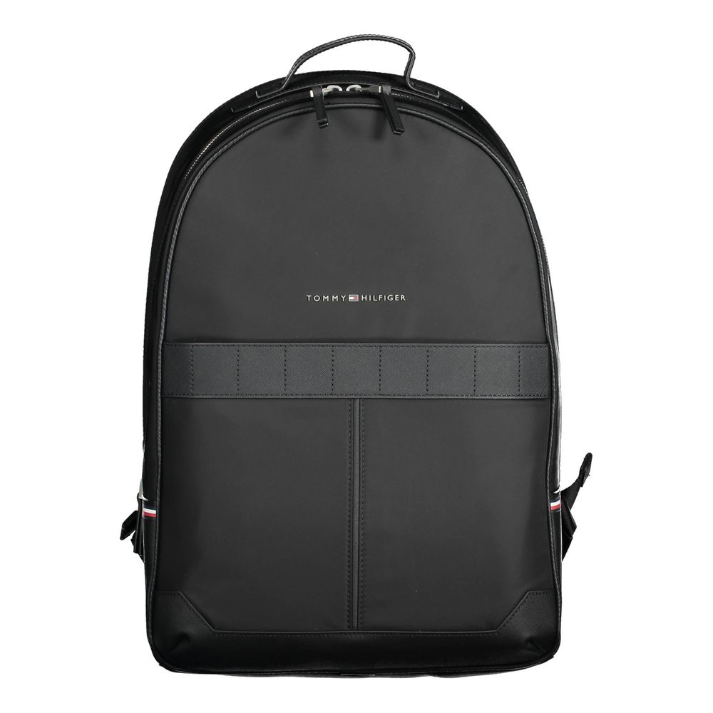 Tommy Hilfiger Black Polyester Men Backpack - ClickThatClicks 