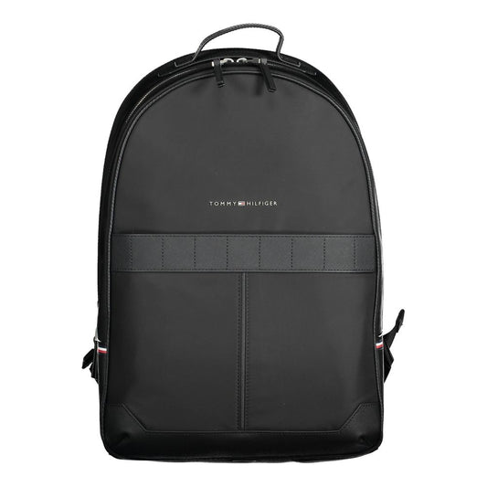 Tommy Hilfiger Black Polyester Men Backpack - ClickThatClicks 