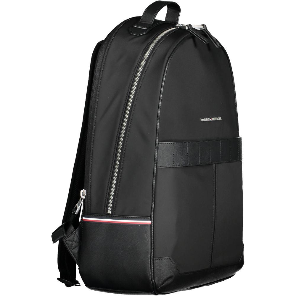 Tommy Hilfiger Black Polyester Men Backpack - ClickThatClicks 