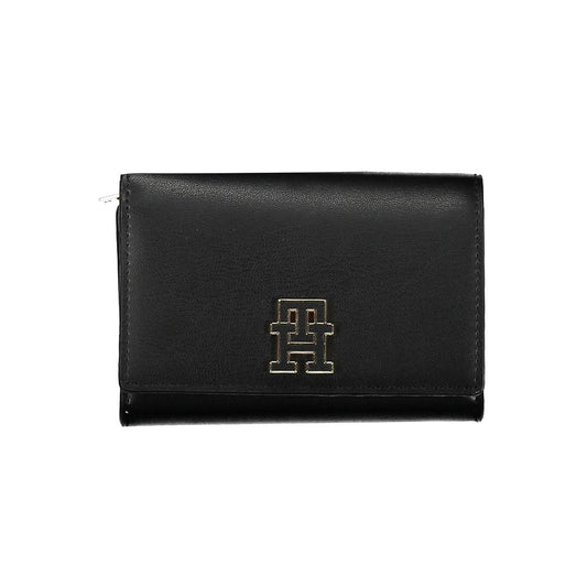 Tommy Hilfiger Black Polyurethane Women Wallet - ClickThatClicks 