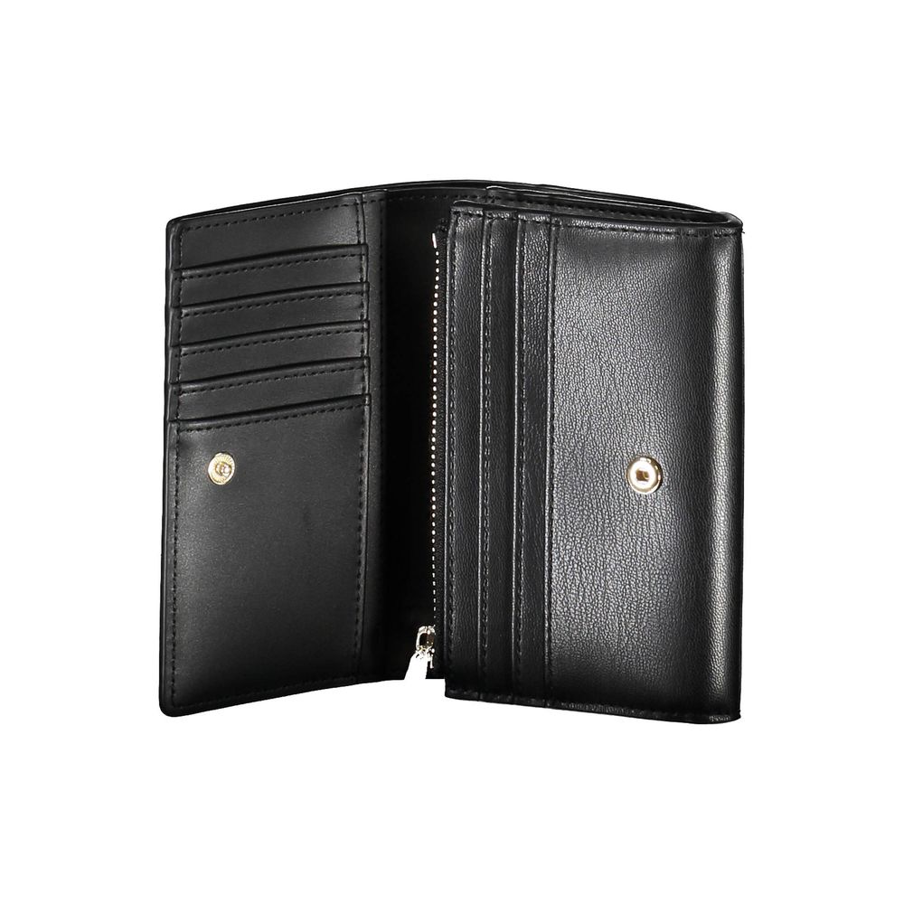 Tommy Hilfiger Black Polyurethane Women Wallet - ClickThatClicks 