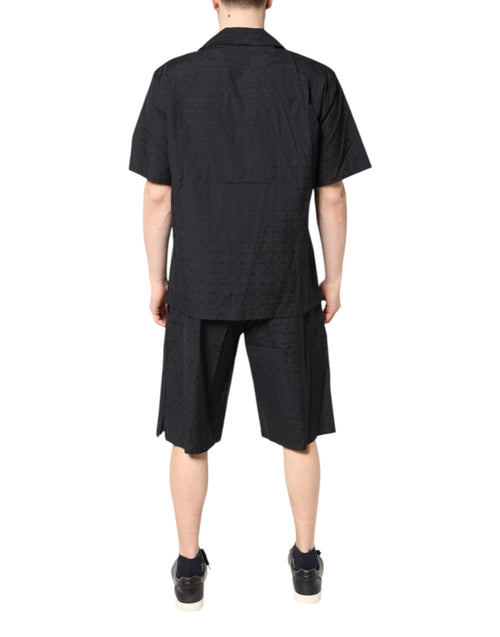 Dolce & Gabbana Black Cotton Men Pajama Set Sleepwear - ClickThatClicks 