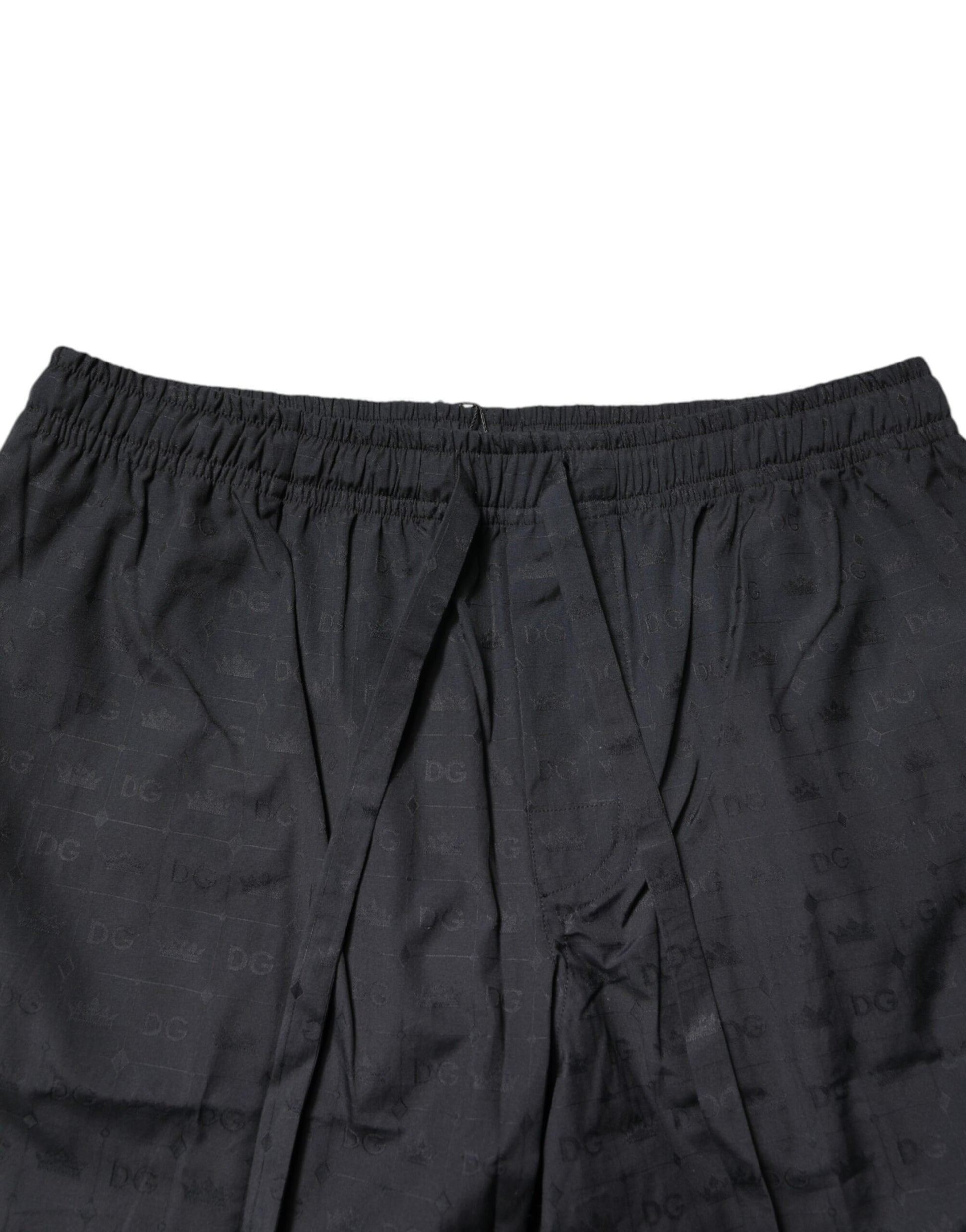 Dolce & Gabbana Black Cotton Men Pajama Set Sleepwear - ClickThatClicks 