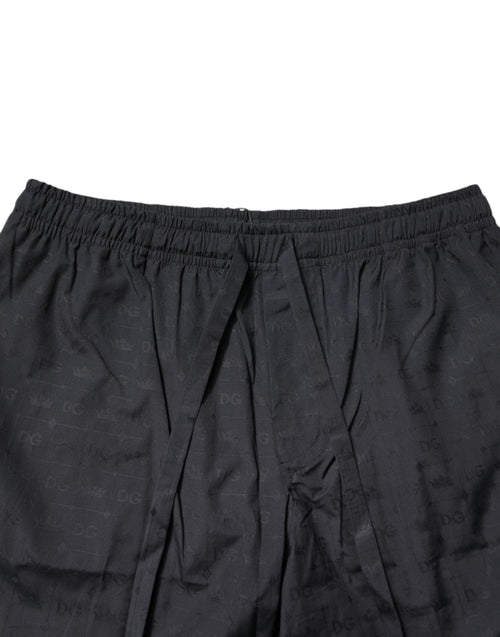 Dolce & Gabbana Black Cotton Men Pajama Set Sleepwear - ClickThatClicks 
