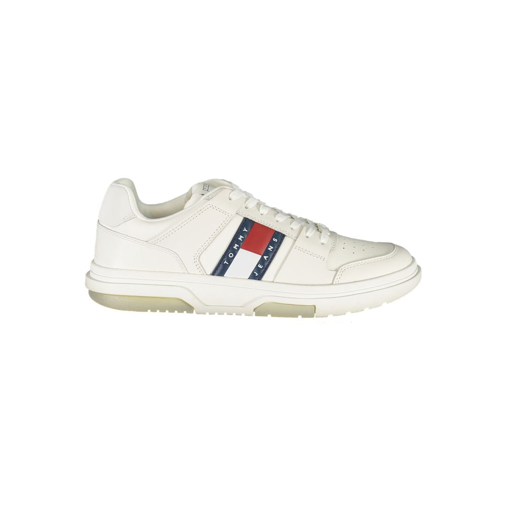 Tommy Hilfiger White Polyurethane Men Sneaker - ClickThatClicks 
