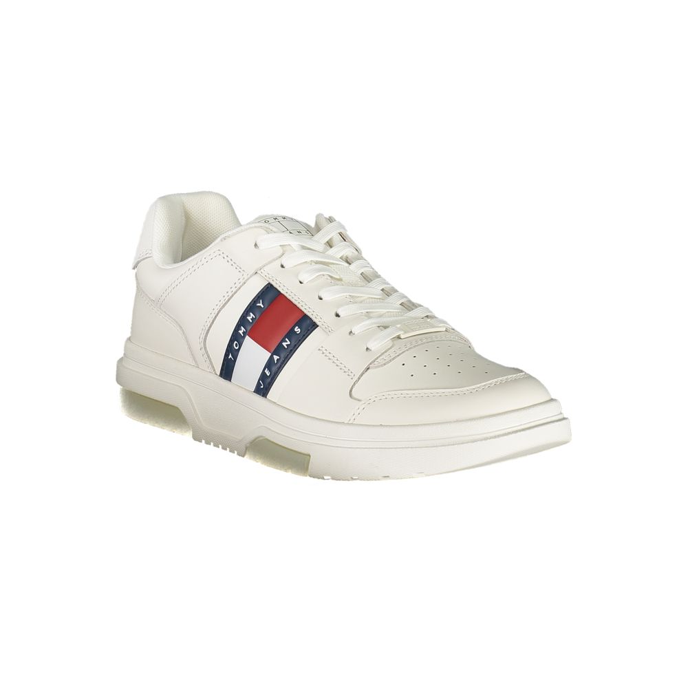 Tommy Hilfiger White Polyurethane Men Sneaker - ClickThatClicks 