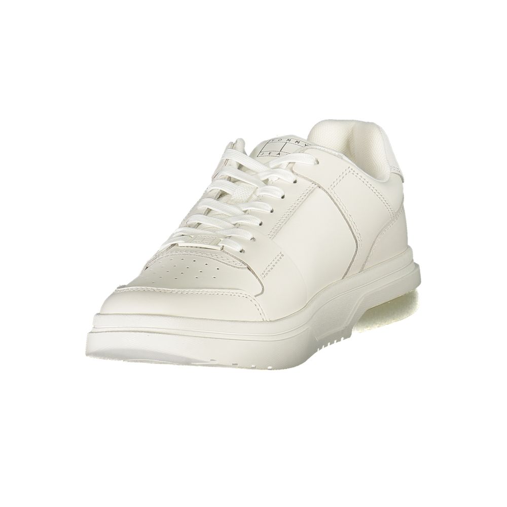 Tommy Hilfiger White Polyurethane Men Sneaker - ClickThatClicks 