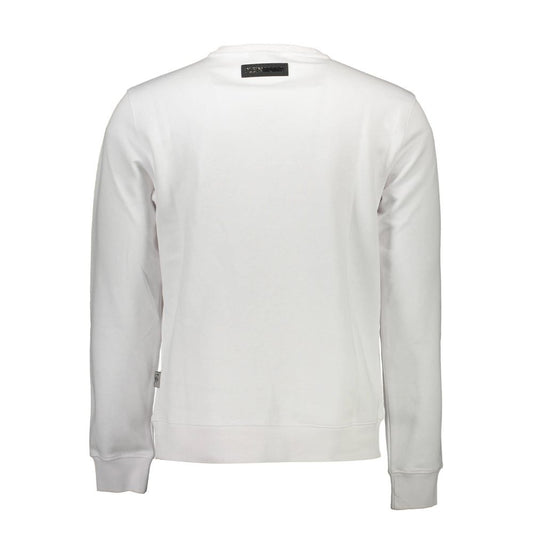 Plein Sport Bianco Cotton Men Sweatshirt - ClickThatClicks 