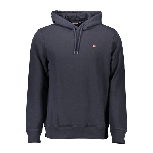 Napapijri Blue Cotton Men's Hoodie - ClickThatClicks 