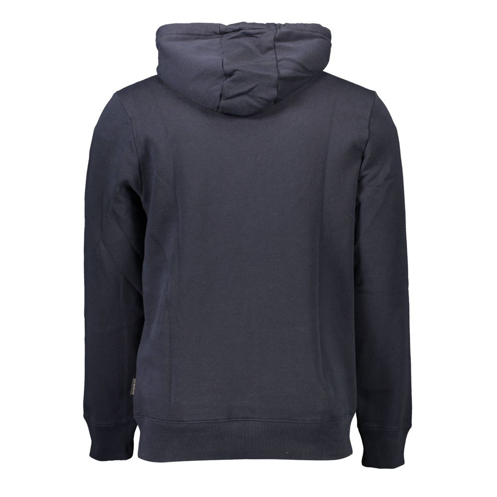 Napapijri Blue Cotton Men's Hoodie - ClickThatClicks 