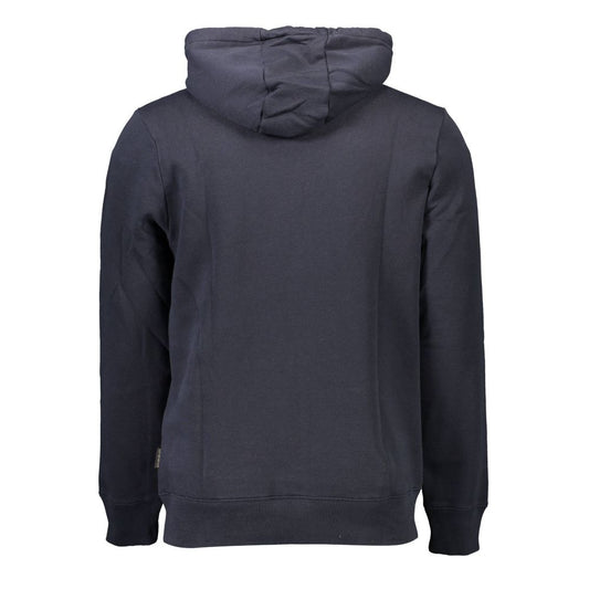 Napapijri Blue Cotton Men's Hoodie - ClickThatClicks 