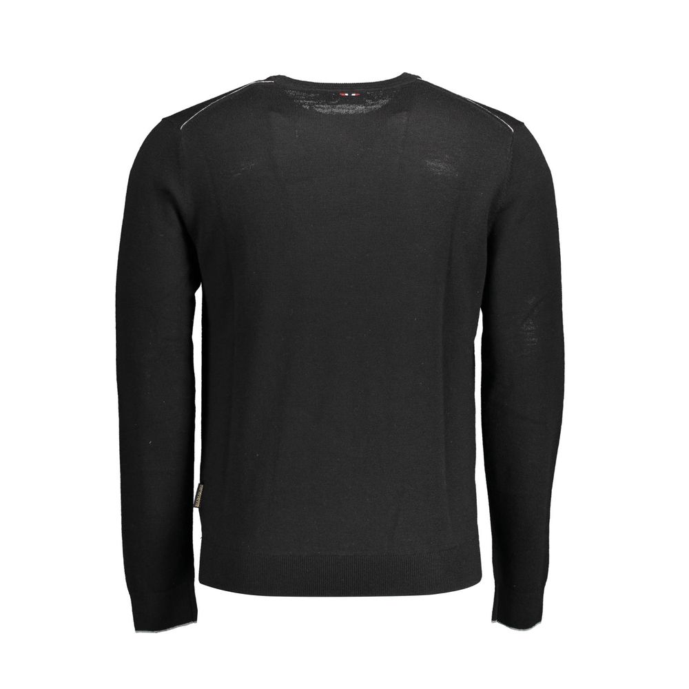 Napapijri Black Wool Mens Sweater - ClickThatClicks 