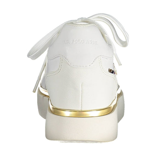 U.S. POLO ASSN. White Polyester Women Sneaker