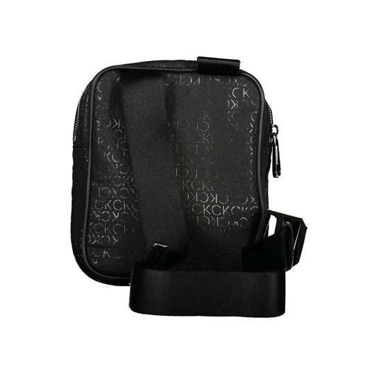 Calvin Klein Black Polyester Men Shoulder Bag - ClickThatClicks 