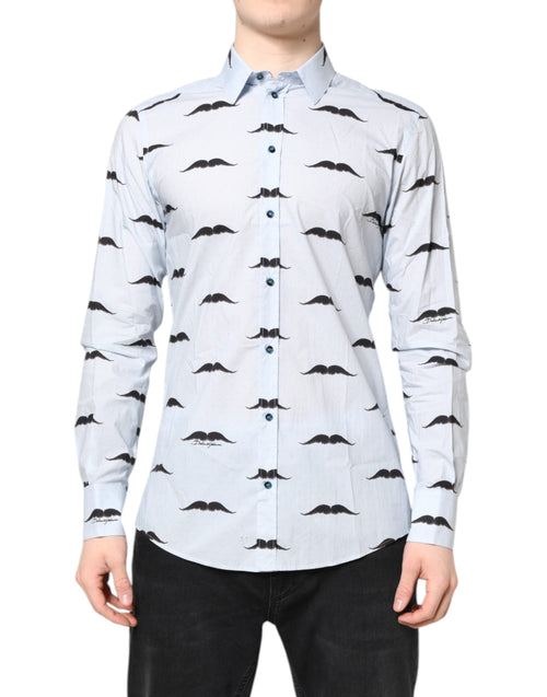 Dolce & Gabbana Light Blue Cotton MARTINI Formal Dress Shirt - ClickThatClicks 
