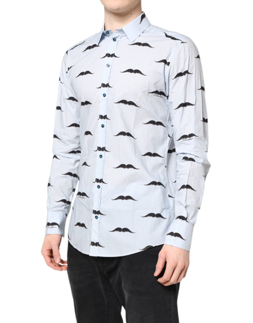 Dolce & Gabbana Light Blue Cotton MARTINI Formal Dress Shirt - ClickThatClicks 