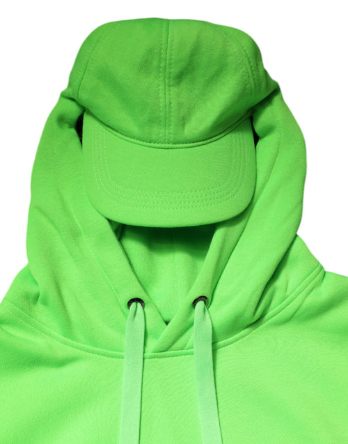 Dolce & Gabbana Green Polyester Hooded Sportswear Vest Sweater - ClickThatClicks 