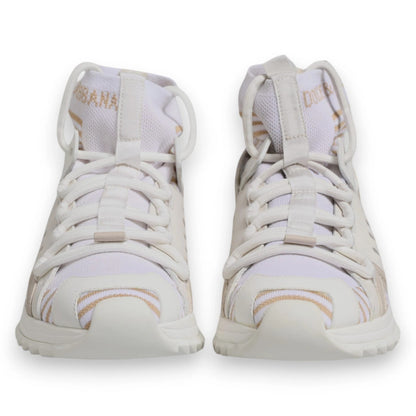 Dolce & Gabbana White Sorrento Socks Trekking Sneakers Shoes