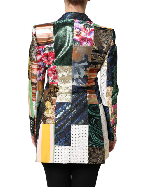 Dolce & Gabbana Multicolor Floral Patchwork Jacquard Jacket - ClickThatClicks 