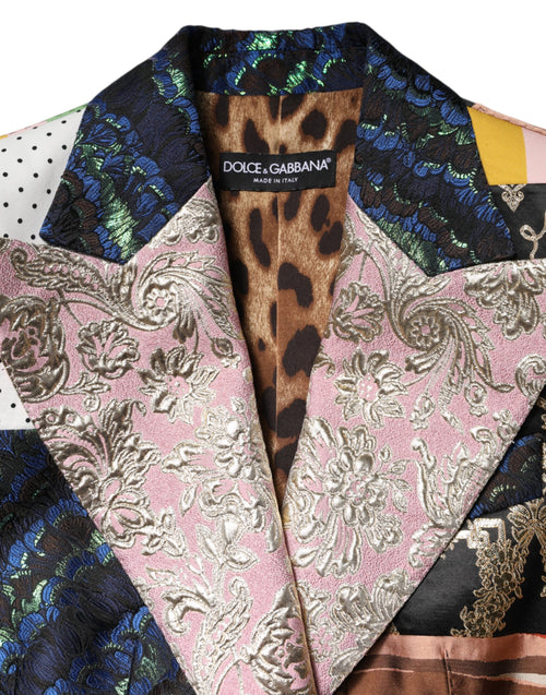 Dolce & Gabbana Multicolor Floral Patchwork Jacquard Jacket - ClickThatClicks 
