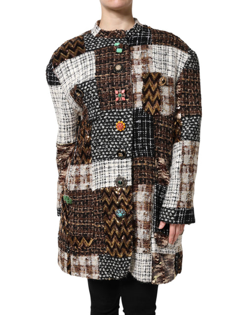 Dolce & Gabbana Multicolor Patchwork Button Down Jacket - ClickThatClicks 