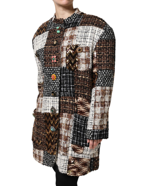 Dolce & Gabbana Multicolor Patchwork Button Down Jacket - ClickThatClicks 