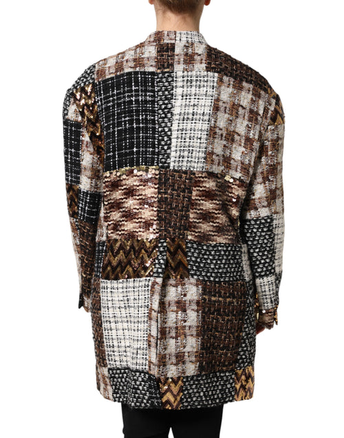 Dolce & Gabbana Multicolor Patchwork Button Down Jacket - ClickThatClicks 