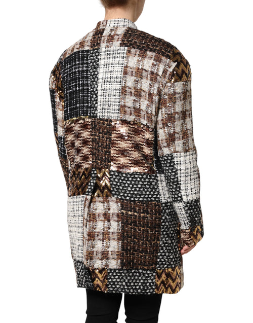 Dolce & Gabbana Multicolor Patchwork Button Down Jacket - ClickThatClicks 
