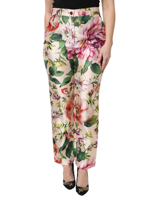 Dolce & Gabbana Multicolor Floral High Waist Straight Pants - ClickThatClicks 