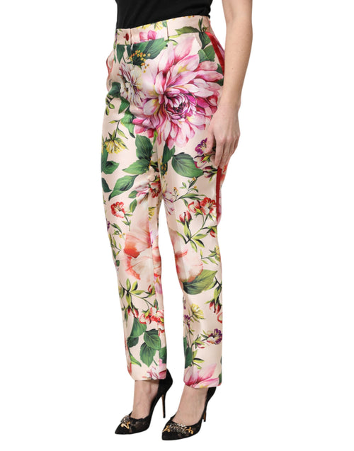 Dolce & Gabbana Multicolor Floral High Waist Straight Pants - ClickThatClicks 