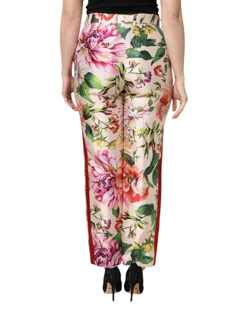 Dolce & Gabbana Multicolor Floral High Waist Straight Pants - ClickThatClicks 
