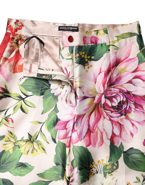Dolce & Gabbana Multicolor Floral High Waist Straight Pants - ClickThatClicks 