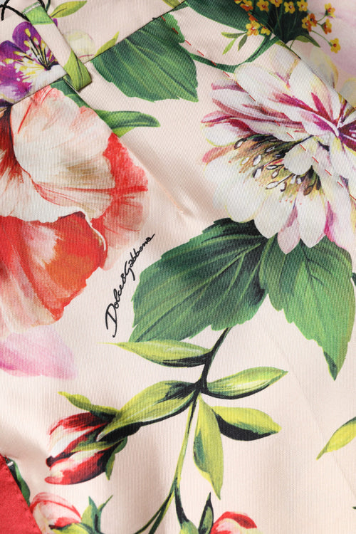 Dolce & Gabbana Multicolor Floral High Waist Straight Pants - ClickThatClicks 