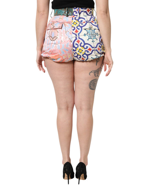 Dolce & Gabbana Multicolor High Waist Women Hot Pants Shorts - ClickThatClicks 