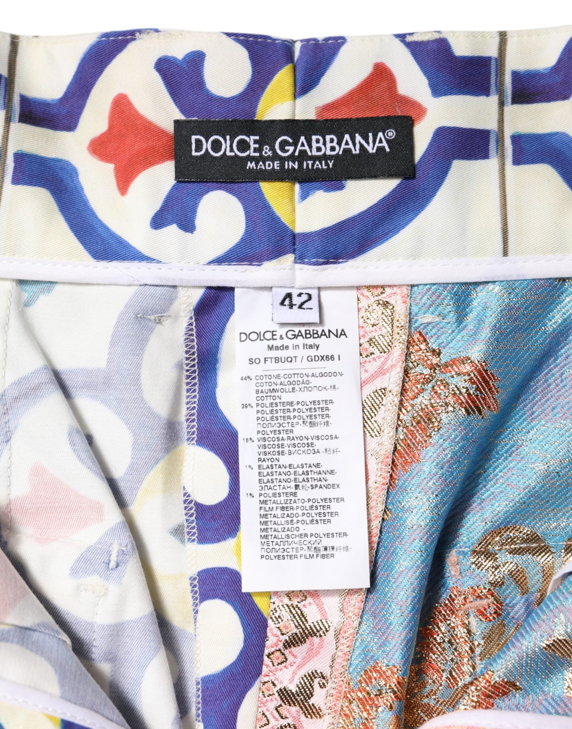 Dolce & Gabbana Multicolor High Waist Women Hot Pants Shorts - ClickThatClicks 