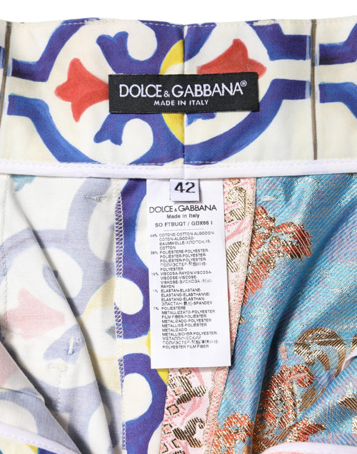 Dolce & Gabbana Multicolor High Waist Women Hot Pants Shorts - ClickThatClicks 