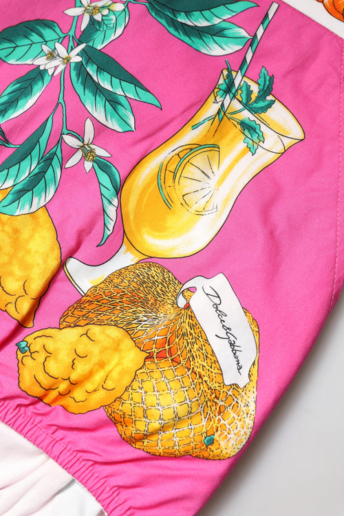 Dolce & Gabbana Pink Printed High Waist Hot Pants Shorts - ClickThatClicks 