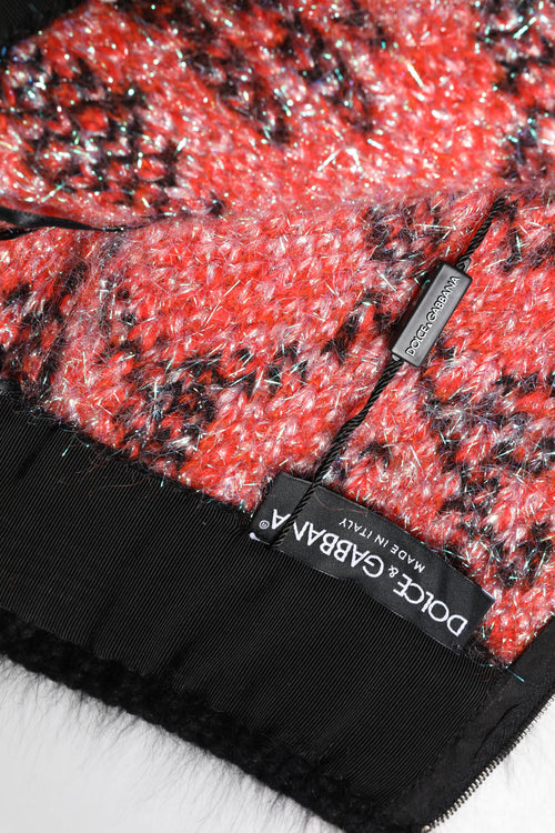 Dolce & Gabbana Multicolor Plush High Waist Mini Skirt - ClickThatClicks 