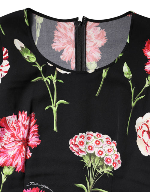 Dolce & Gabbana Black Floral Long Sleeve Women Blouse Top - ClickThatClicks 