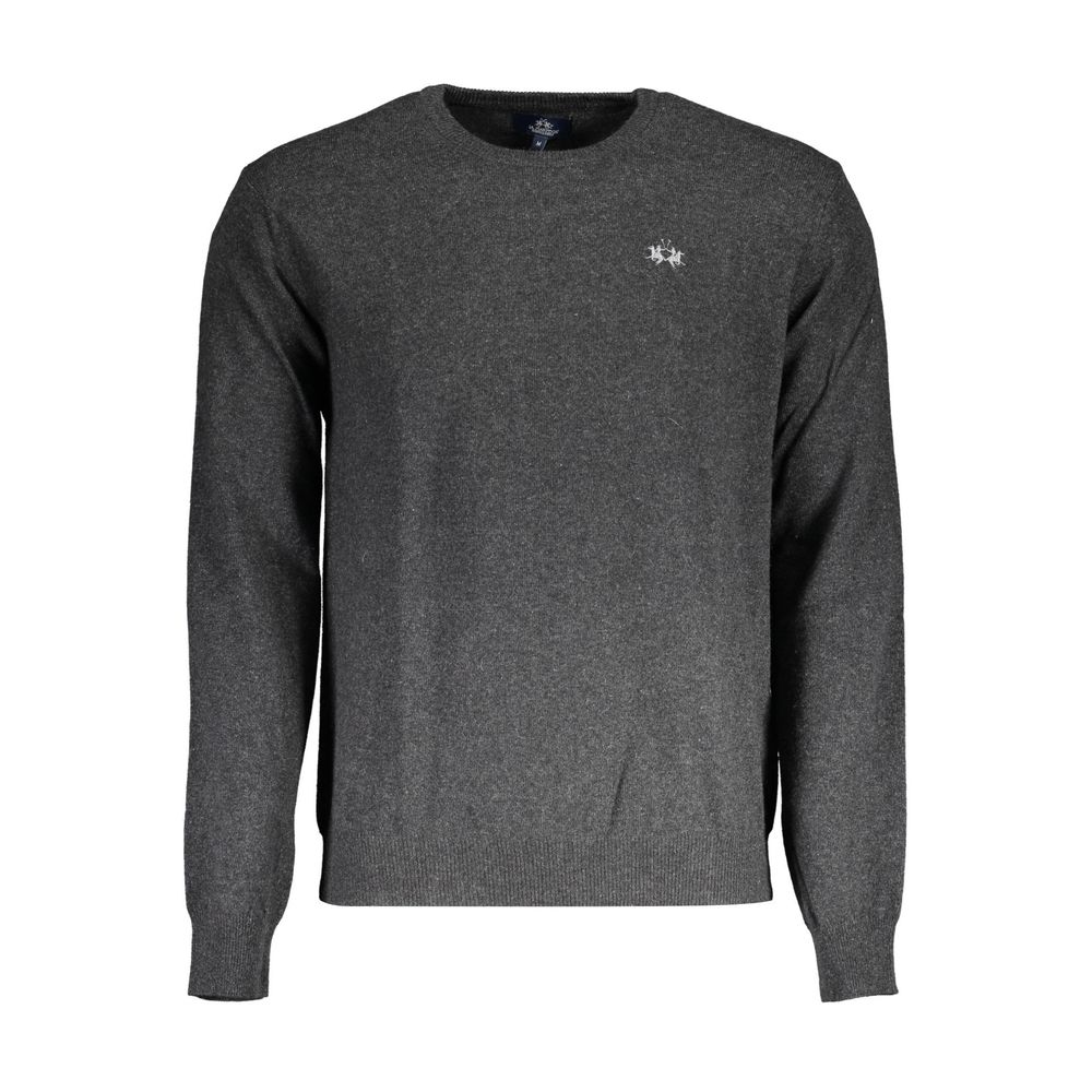 La Martina Grigio Wool Men Sweater - ClickThatClicks 