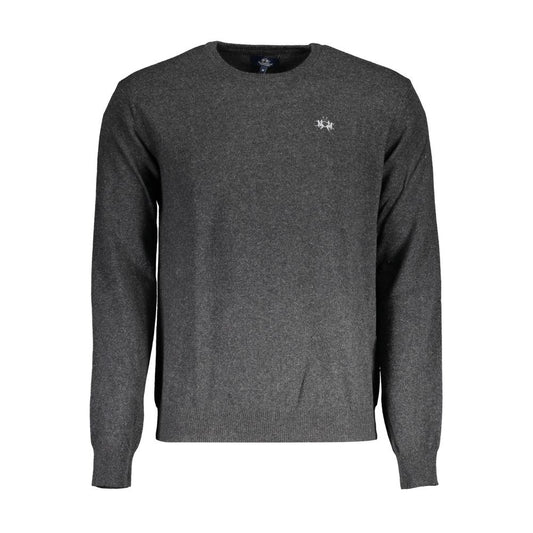 La Martina Grigio Wool Men Sweater - ClickThatClicks 