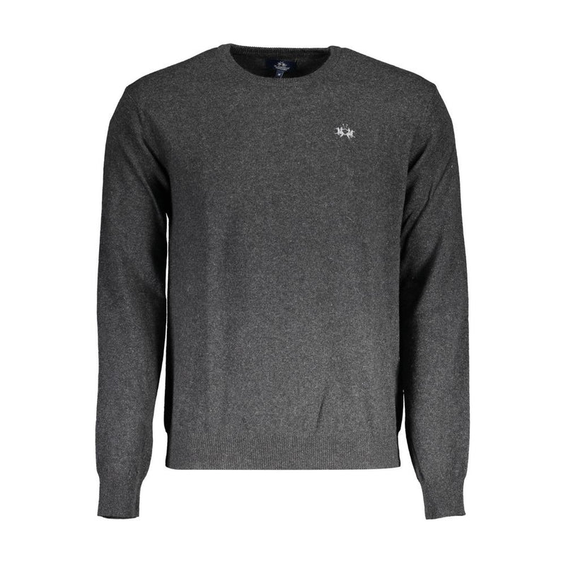 La Martina Brown Wool Men Sweater