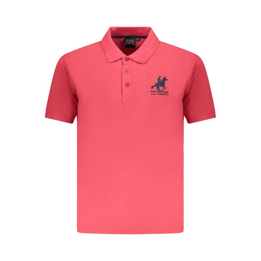 U.S. Grand Polo Red Cotton Men Polo Shirt