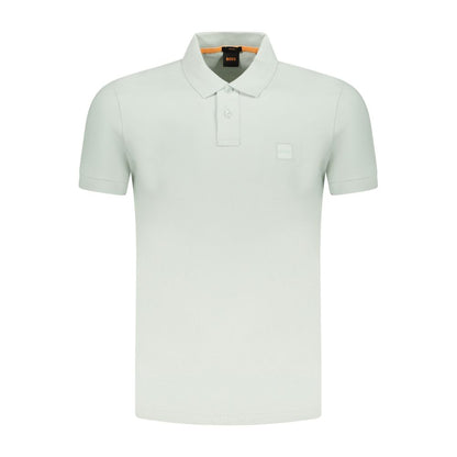 Hugo Boss Green Cotton Men Polo Shirt