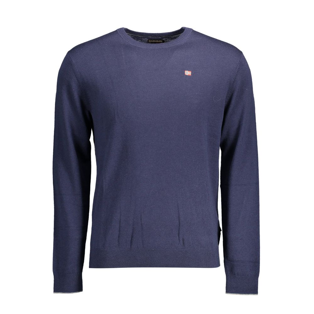 Napapijri Blue Wool Men Sweater - ClickThatClicks 