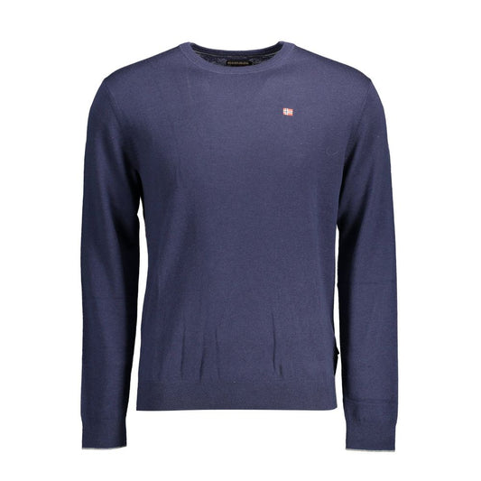 Napapijri Blue Wool Men Sweater - ClickThatClicks 