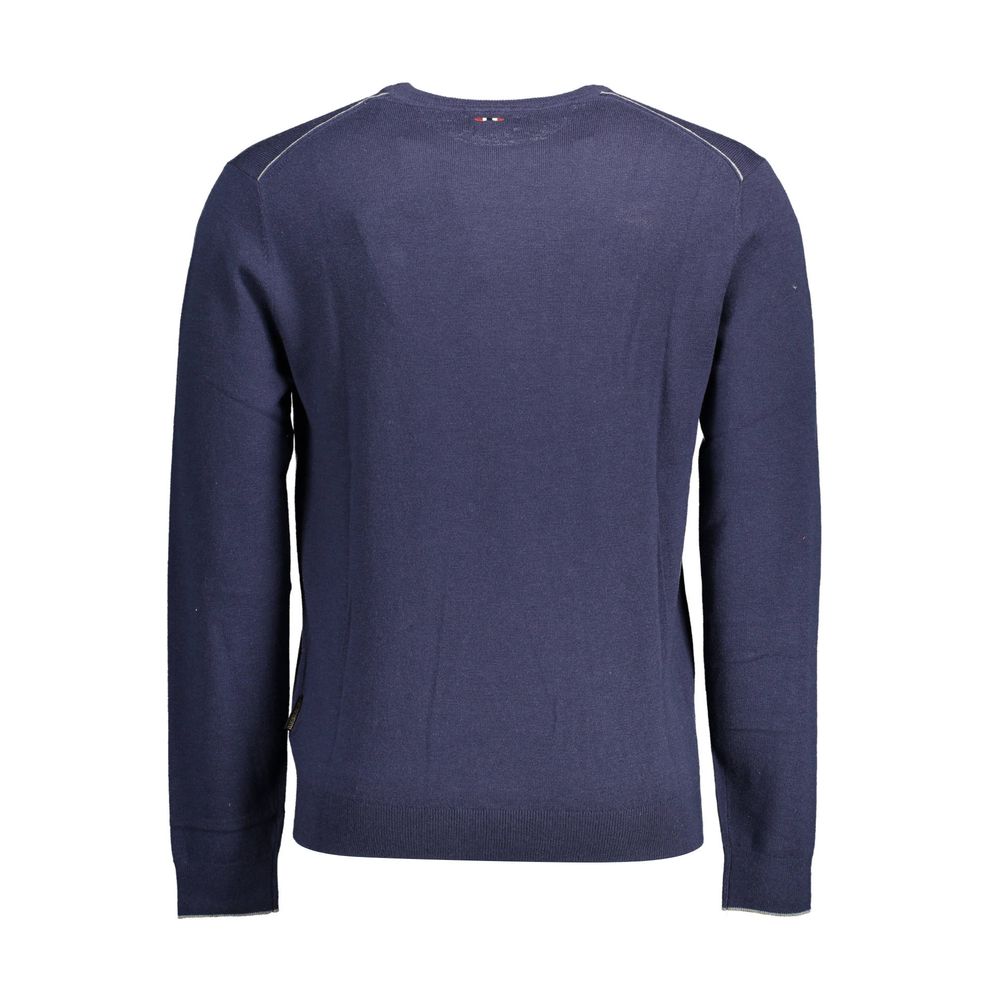 Napapijri Blue Wool Men Sweater - ClickThatClicks 